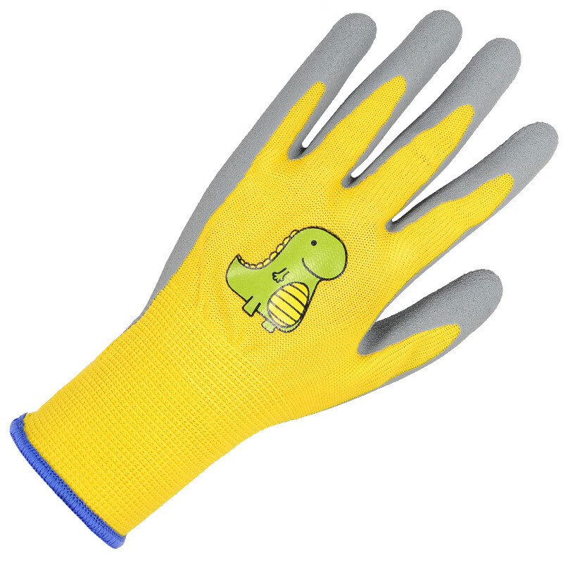 Rubber coated protective gloves for children